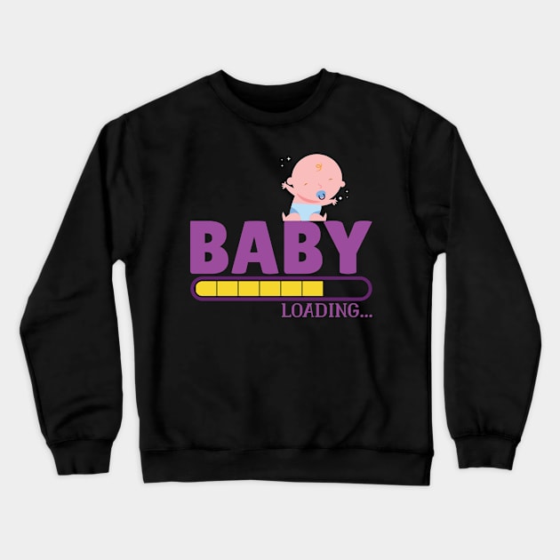 Baby Loading Crewneck Sweatshirt by Imaginariux